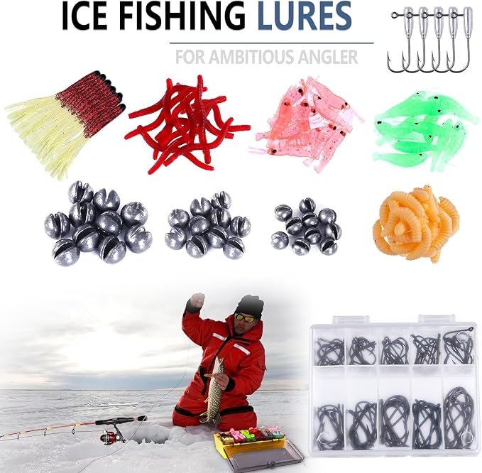 PLUSINNO Fishing Lures, All-in-One Fishing Tackle Box with Tackle Included, Fishing Gear Lure Bait Accessories Kit for Freshwater Bass Trout, Ideal Fishing Gifts for Men, Father & Beginners