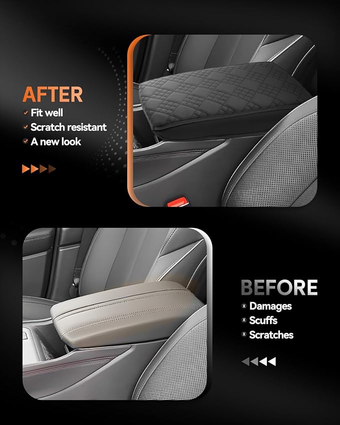 CDEFG for 2025 2026 Jeep Wagoneer S Center Console Cover Armrest Box Cover for Wagoneer S (Limited, Launch Edition) Accessories Console Arm Rest Protector Thickened