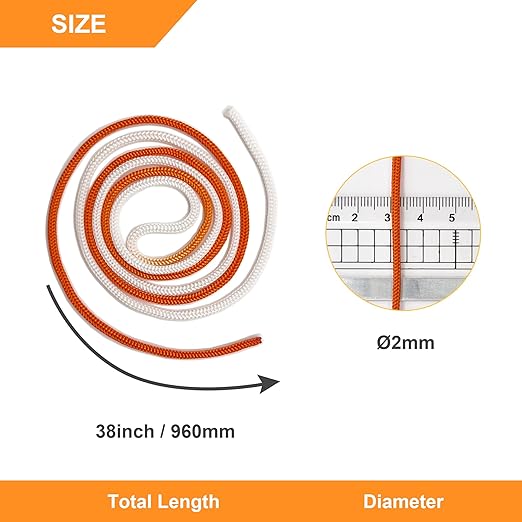 Two-Color Half Dyed Cord – Surgical Knot Tying Practice Rope,Simple and Visually Clear Tool for Learning Knot Tying (Ø2mm，Pack of 3)