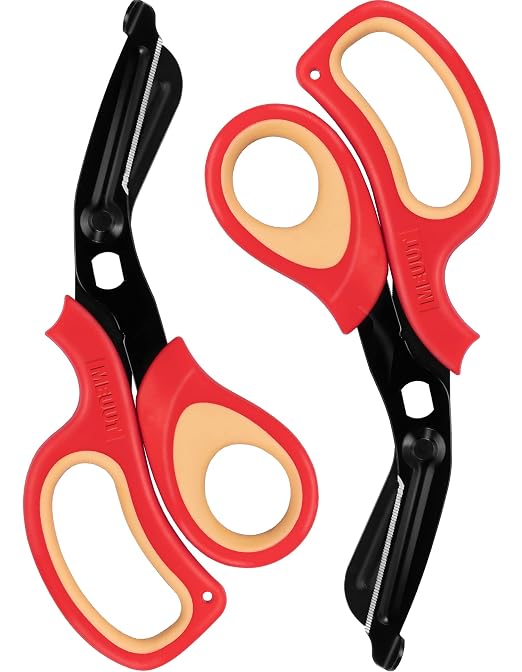 MEUUT 2 Pack Trauma Shears Patented Bandage Scissors for Left and Right Hand- Medical Supplies with 8 inch Heavy Duty Medical Scissors for EMT Workers Nurses