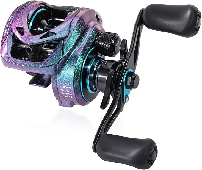 Sougayilang Baitcasting Fishing Reel, 8:1 High Speed Gear Ratio Super Smooth and Powerful Low Profile Baitcaster Reel with Maganic Brake System for Freshwater,Saltwater