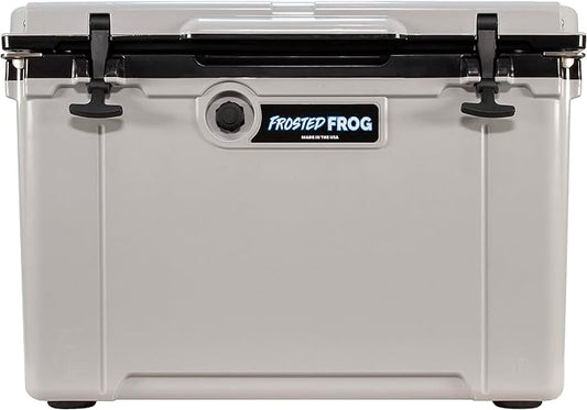 Frosted Frog 54 Qt Hard Cooler, Lightweight Made in USA Insulated Ice Chest | 30% lighter than rotomolded coolers; 54-quart hardside for camping, fishing, boating, beach, BBQ, tailgating & drinks
