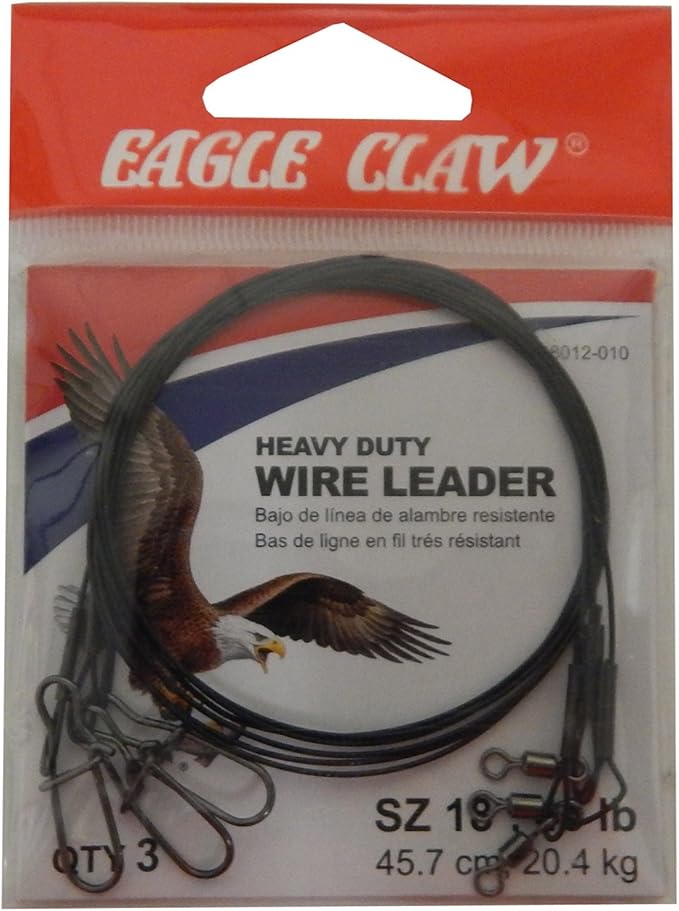 Eagle Claw Heavy Duty 18" Wire Leaders 3-Pack