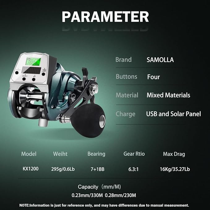 Digital Baitcasting Fishing Reel with LCD Display,8 oz Ultralight Electric Baitcaster Reel, 22-35 Lb Max Drag,6.3:1/7.2:1 Gear Ratio,Left/Right Handed,Compact Design for Freshwater & Saltwater