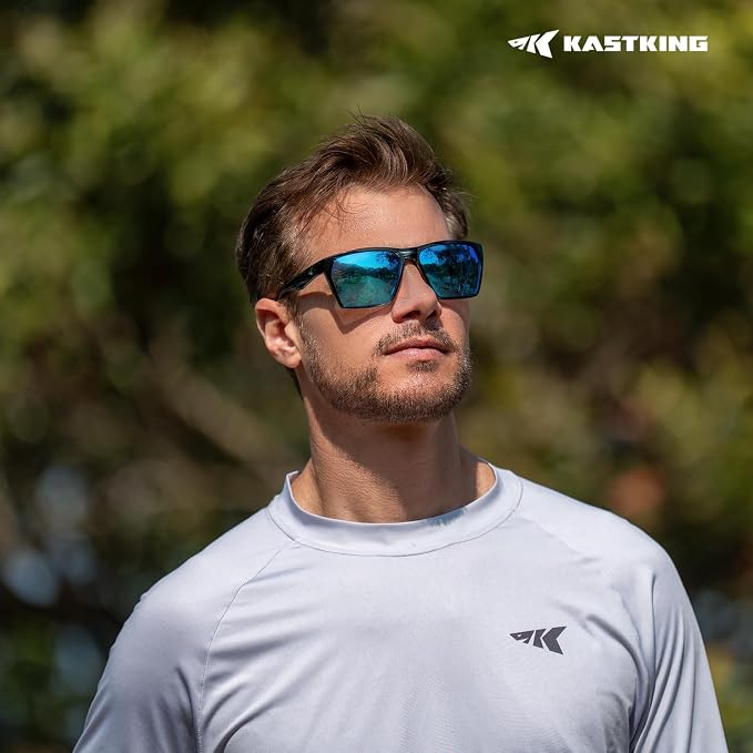 KastKing Beartrap Polarized Sports Fishing Sunglasses, With PuriVex Protective Lens Coating, Square Frame Design, Men Women