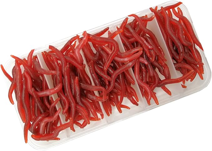 1.6in/3.3/3.9in Fishing Soft Lure Trout Worm Earthworm Bait Lifelike Fake Bloodworm Grub Worm Soft Fishing Lure Baits