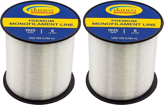 Monofilament Fishing Line | Jumbo Amount 2-1/4 lb Spools Value Pack - Low Memory and Stretch - Abrasion Resistant - Freshwater and Saltwater Fishing Line