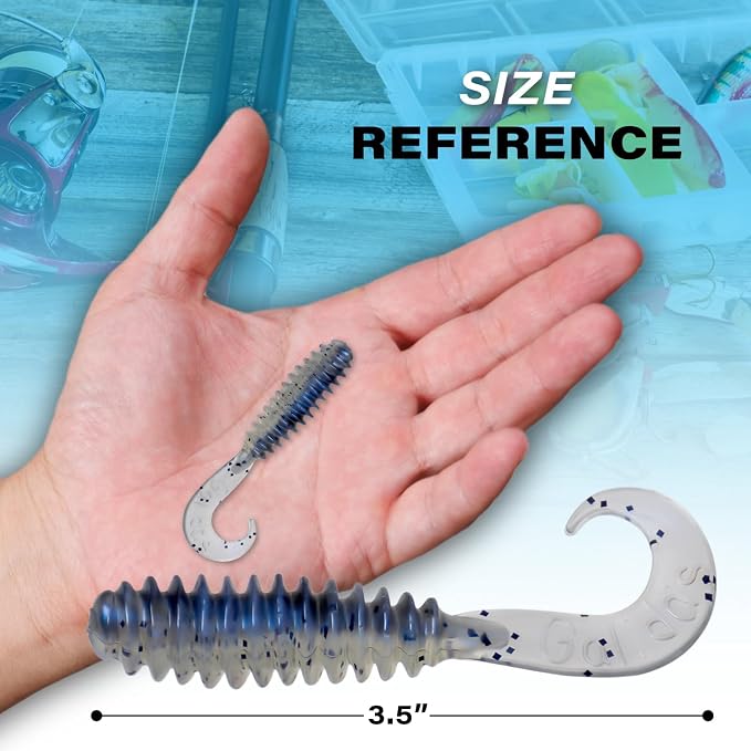Galida's Grubz Soft Plastic Fish Bait Lures for Fishing | Fishing Bait Lure with Deep Ribs | Great for Beginners and Advanced Fishermen