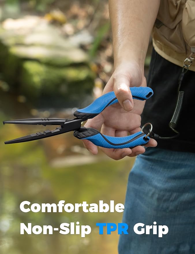 Fishing Tools Kit, Fishing Pliers,Fishing Scissors, Fishing Line Cutter for Braided Fishing Line,Fishing Gear with Lanyard