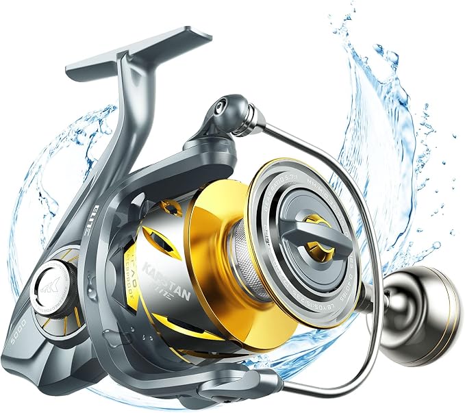 KastKing Kapstan Elite Saltwater Spinning Fishing Reel, Up to 55LBs Max Drag, IPX6 Waterproof & Corrosion-Resistant Bearing System - Ideal Fishing Gifts for Saltwater Fishing