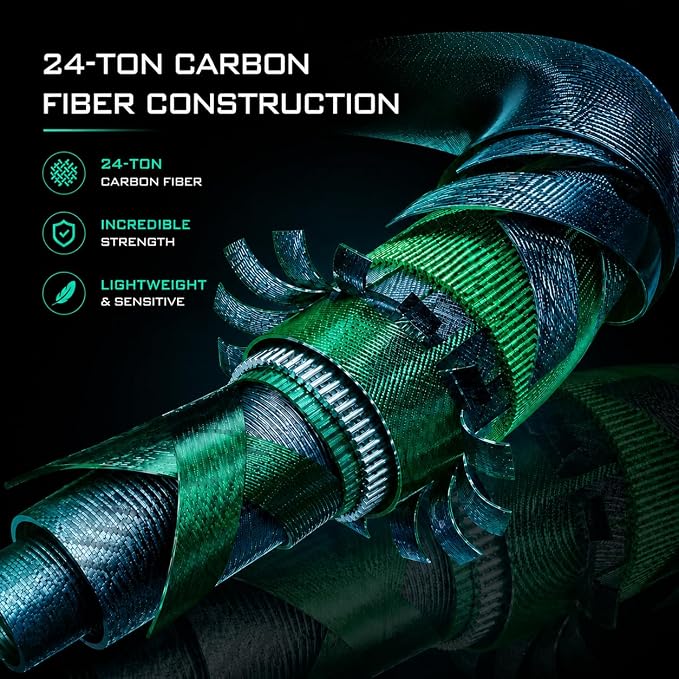 Telescopic Fishing Rod and Reel Combo | 30T Carbon Fiber Spinning Rod with 12+1BB Reel | Portable Lightweight Pole | Bass Trout Panfish | Freshwater Saltwater
