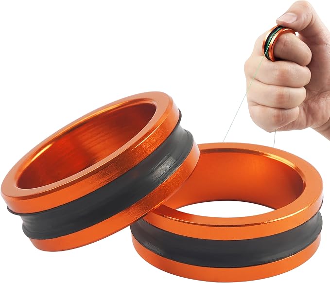 SILANON 2pcs Fishing Line Puller Ring, Fishing Knot Tying Tool Alloy Line Dragger Tightener Ring FG GT Knot Puller Tool Assist Fishing Line Knotting Grippers Device for Tying