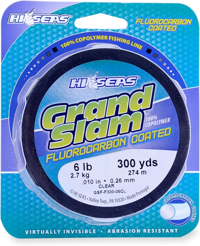 HI-SEAS Grand Slam Fluorocarbon Coated Fishing Line