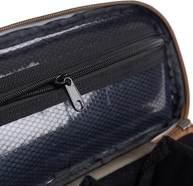 Raprance Fly Fishing Reel Case - Padded Tackle Organizer Bag with 2 Dividers, Water-Resistant Protective Gear Storage for Fishing Accessories
