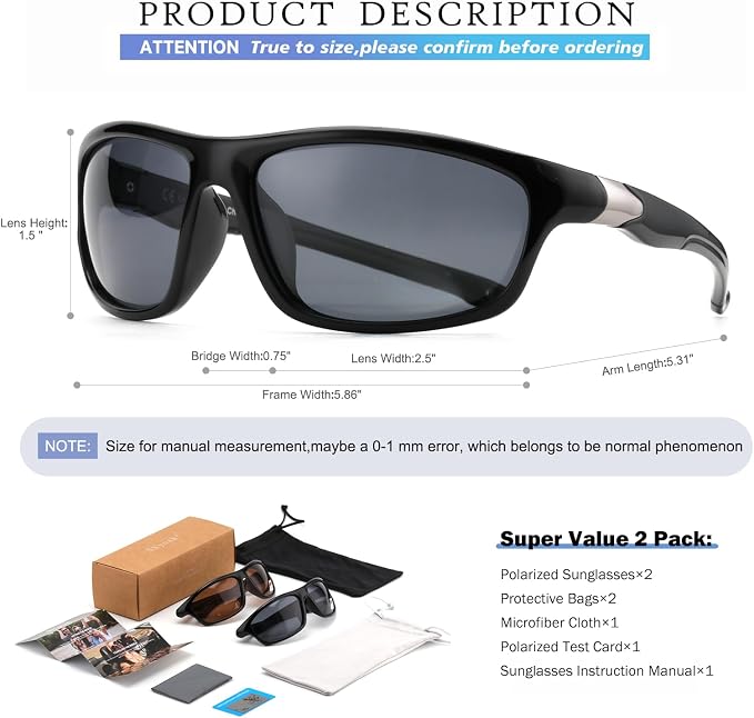 SKYOAK Scratch/Saltwater Resistant/Anti-stain Coating Polarized Lens Sports Sunglasses Men Women TR90 Wrap Around Sun Glasses