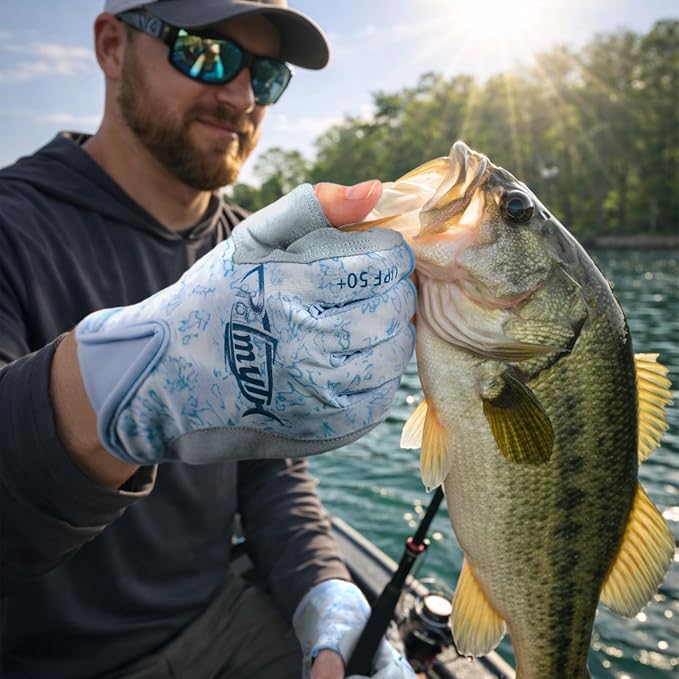 Palmyth UPF 50+ Fingerless Sun Fishing Gloves –UV Protection Lightweight Water Sports Gloves for Kayaking, Paddling & Canoeing