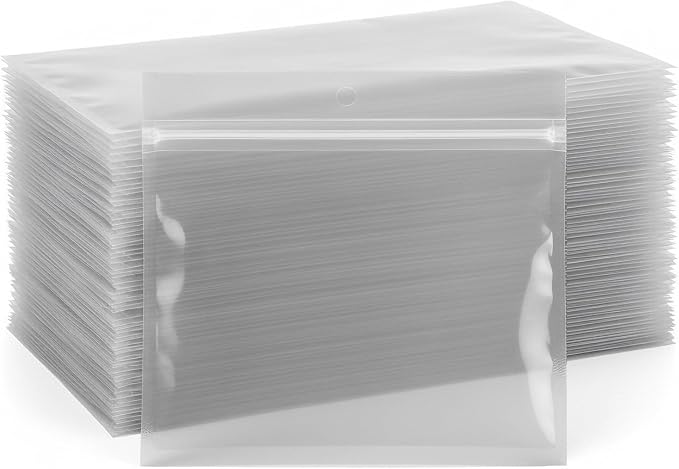 100 Pack Soft Plastic Baits Bags | Heavy-Duty Clear Lock Zipper Packaging Bags - Leakproof Double-Sealed Zipper Storage for Soft Plastic Lures & Fishing Gear | Multiple Sizes (5.9"x5.5")