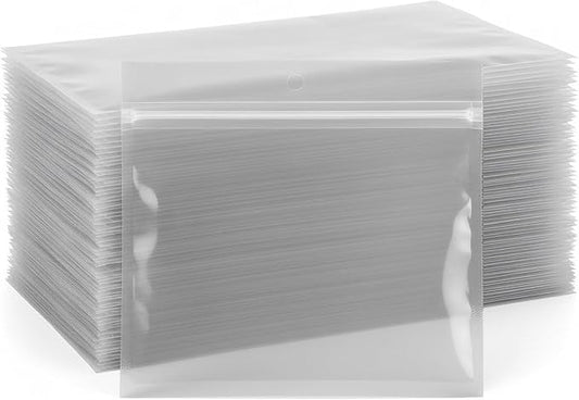 100 Pack Soft Plastic Baits Bags | Heavy-Duty Clear Lock Zipper Packaging Bags - Leakproof Double-Sealed Zipper Storage for Soft Plastic Lures & Fishing Gear | Multiple Sizes (5.9"x5.5")