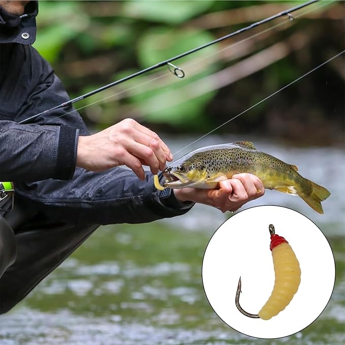Silicone Soft Maggot Worms Baits