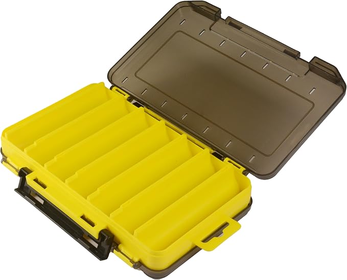 Tackle Box for Hard Baits, Double Sided Hard Lure Storage Case with V Slots Drain Holes, 14 Slots Fishing Organizer for Crankbait Jerkbait Minnow Stickbait (Y1420)