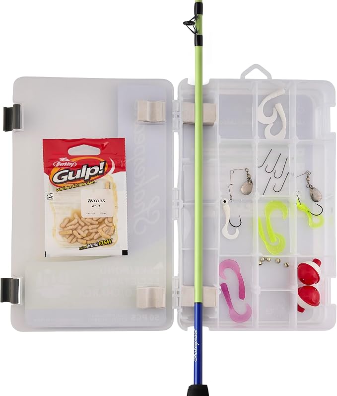 Shakespeare Catch More Fish Spincast Reel and Fishing Rod Combo with Kit
