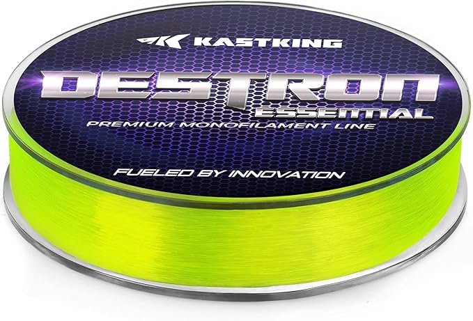 KastKing Destron Essential Monofilament Fishing Line, Advanced Polymer Coating for High Abrasion Resistance, Super Smooth, High Strength, Low Memory Mono Line, Fresh and Saltwater Fishing