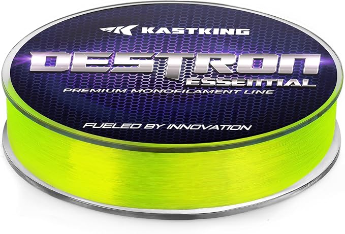KastKing Destron Essential Monofilament Fishing Line, Advanced Polymer Coating for High Abrasion Resistance, Super Smooth, High Strength, Low Memory Mono Line, Fresh and Saltwater Fishing
