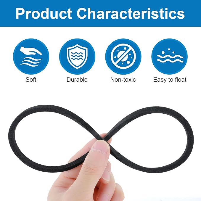 5 Sizes EVA Fish Feeding Ring and 1 Pcs Suction Cup Fish Feeder Ring, 6 Pcs Black Round Floating Rings for Aquarium Set, Floating Rings for Aquarium Betta Goldfish Guppy