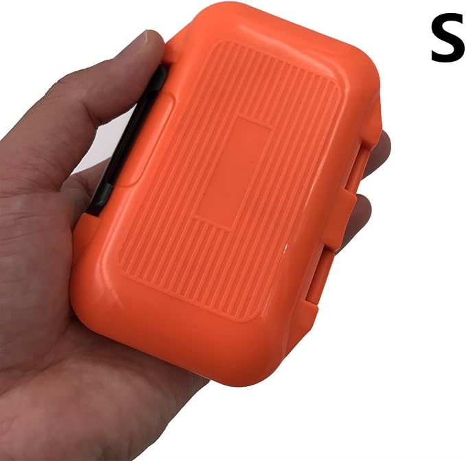 Waterproof Fishing Lure Box Spoon Hooks Baits Storage Tackle Box Containers for Casting Fishing Fly Fishing,Large/Medium/Small Lure Case Available (Orange-Medium)
