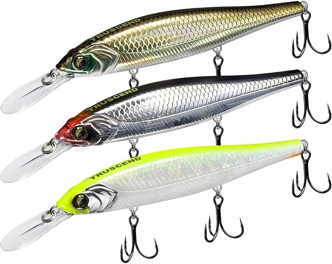TRUSCEND Vibespinner Easy Catch Fishing Lures with BKK Hooks, Tail Spinner Baits with 4 Actions, Vibrating Swimming Flashing & Jigging for More Bites, Spoon Lures for Bass Trout Crappie Walleye Pike