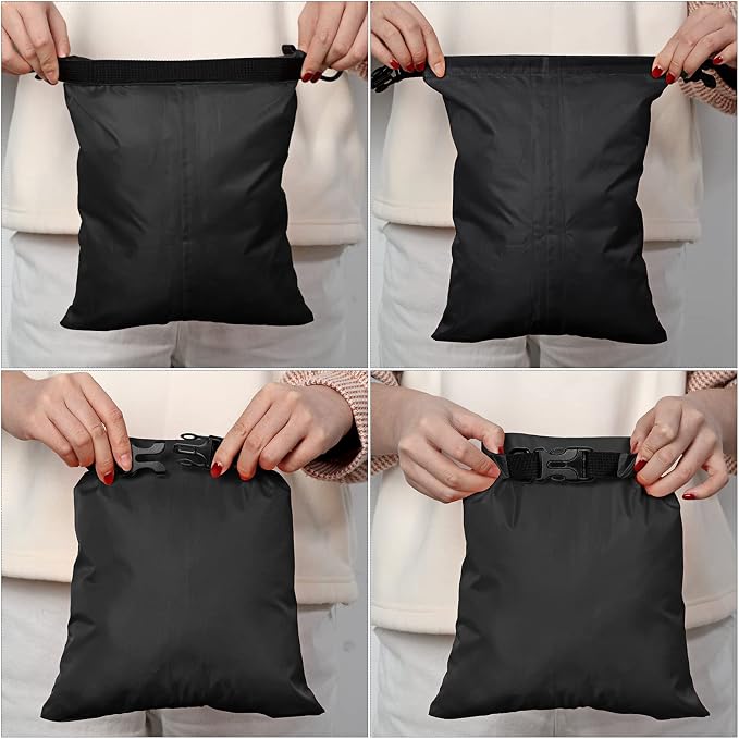 Shappy 6/12 Pcs Waterproof Dry Bags, Lightweight Outdoor Waterproof Dry Stuff Sacks 15/8/5/4/3/2 L and Long Adjustable Shoulder Strap for Kayaking Rafting Boating Hiking Camping