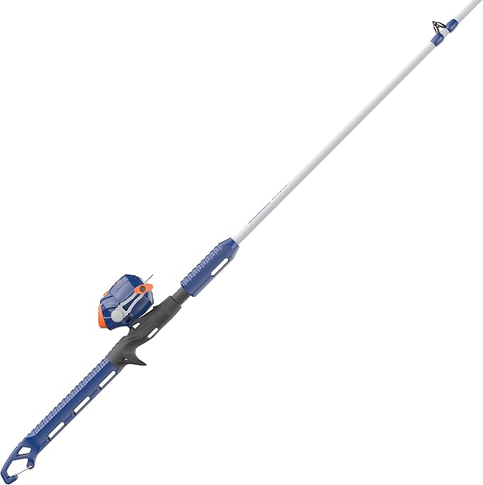 Zebco Wilder Fishing Reel and Rod Combo, 4'3" Durable Fiberglass Rod with Built-In Carabiner, Patented No-Tangle Reel, Pre-Spooled with 6-Pound Zebco Cajun Fishing Line