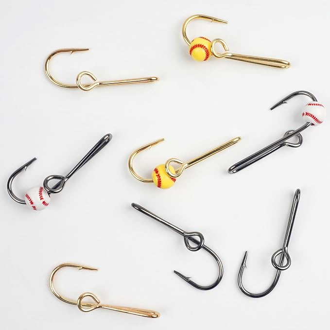 Fishing Hook Hat Pins,10pcs/20pcs Pins for Fishing Hat Hook Clip,Tie Clips for Hat Clasp Fashion Trend Hat Decoration Gold&Black