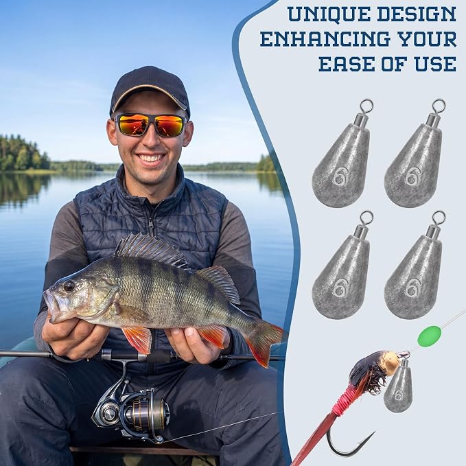 Landhoow Bell Sinkers Weights Casting Swivel Bell Sinkers Fishing Weights Rig for Ocean Saltwater Freshwater Surf Bass Fishing Casting Gear Tackle