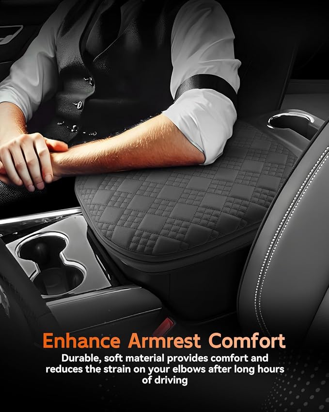 CDEFG for 2025 2026 Chevrolet Suburban Center Console Cover Armrest Box Cover for Suburban (LS, LT, RST, Z71, Premier, High Country) Accessories Console Arm Rest Protector Thickened