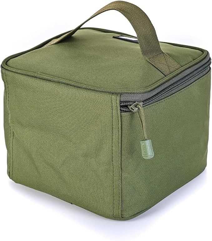 Conskyee Fishing Reel Case, Fishing Reel Storage Bag, Oxford Cloth Square Cover Fishing Accessories Bag