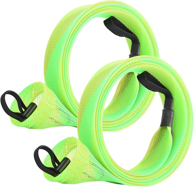 SF Fishing Rod Sock Fishing Rod Sleeve Rod Cover Braided Mesh Rod Protector Pole Gloves Fishing Tools for Spinning Fishing Rod,Casting Rod,Musky Rod, Ice Rod, Fly Rod, Spey Rod