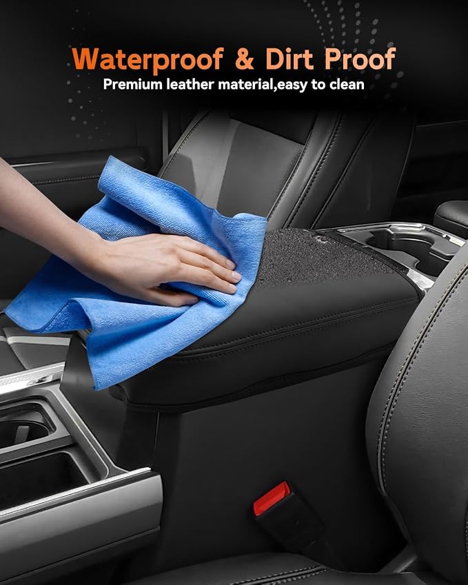 CDEFG for 2023-2025 2026 Ford F-250 F350 F450 F550 Super Duty Center Console Cover Armrest Box Cover for F250 (XL, XLT, Lariat, King Ranch, Platinum) Accessories Console Arm Rest Protector