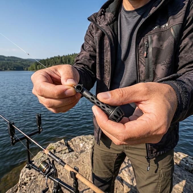 Magnetic Fly Fishing Threader - Tippet Knot Tying Tool for Small Hooks, Essential Angler Helper Accessory
