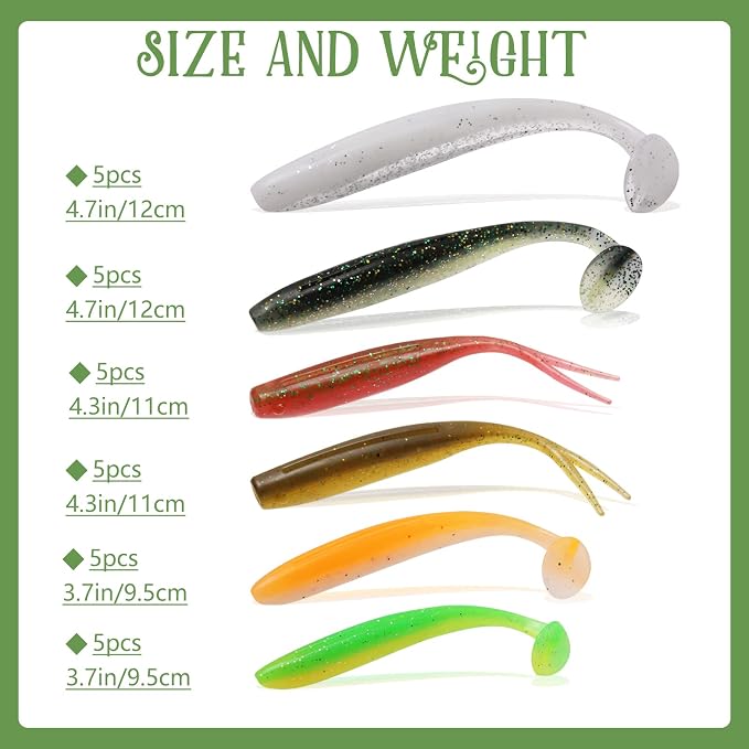 Dovesun 12PCS/44PCS Weighted Swimbait Hooks Weighted Fishing Hooks Saltwater Freshwater Worm Weedless Hooks for Bass Fishing 3/0 4/0 5/0