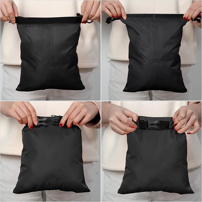 Shappy 6/12 Pcs Waterproof Dry Bags, Lightweight Outdoor Waterproof Dry Stuff Sacks 15/8/5/4/3/2 L and Long Adjustable Shoulder Strap for Kayaking Rafting Boating Hiking Camping