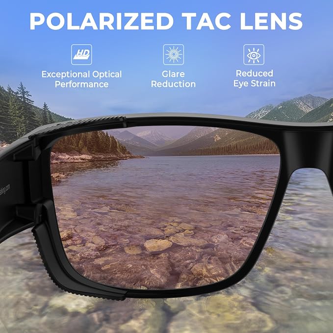 KastKing Comal Fit-Over Polarized Sports Sunglasses With PuriVex Protective Lens Coating, Fishing Driving, UV400, Men Women
