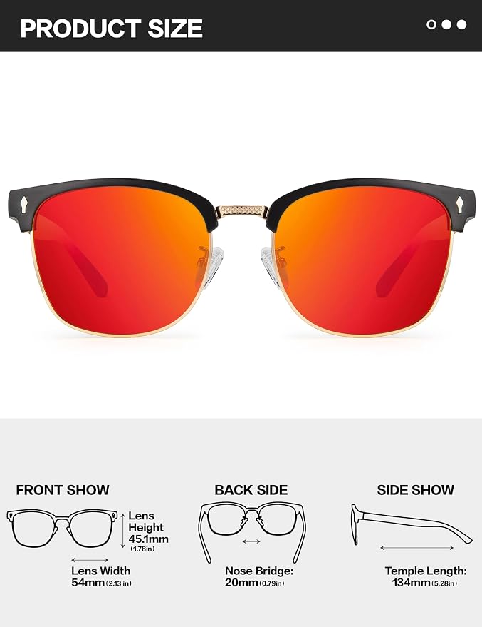 BIRCEN Mens Polarized Sunglasses for Driving: Al-Mg Metal UV Protection Sun Glasses Square Shades for Fishing Travel 2026