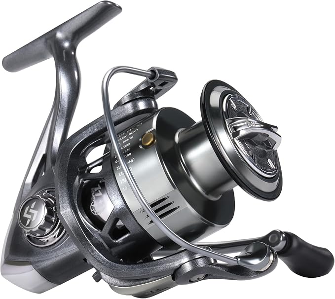 Sougayilang Spinning Reel, Ultra Smooth Fishing Reel with Aluminum Spool, 11+1 BB Spinning Reel, 1000-6000 Series for Bass