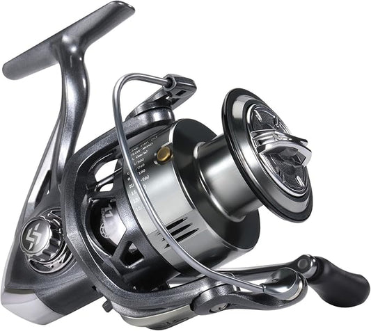 Sougayilang Spinning Reel, Ultra Smooth Fishing Reel with Aluminum Spool, 11+1 BB Spinning Reel, 1000-6000 Series for Bass