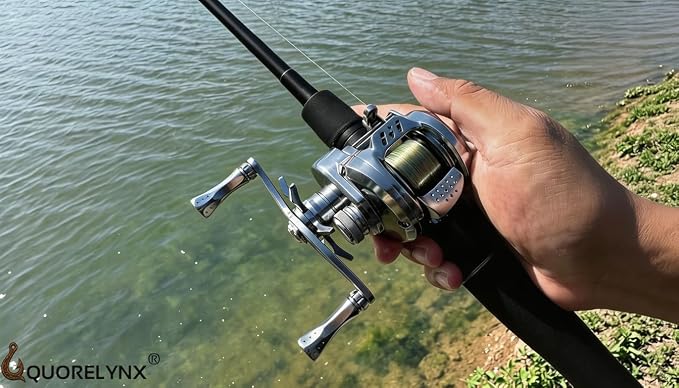 Ultralight baitcaster BFS Round Reel, 4.7oz CNC Aluminum Body, 8.1:1 Gear Ratio, Magnetic Brake, 12+1 BB, Lure Cast from 1/37oz, 8LB Max Drag, Backlash Prevention