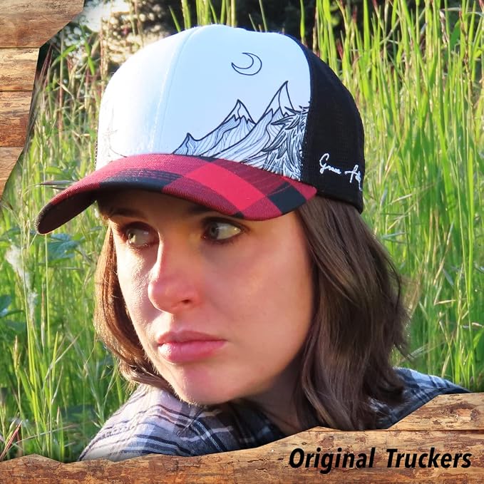 Grace Folly Beach Trucker Hats for Women- Snapback Baseball Cap for Summer