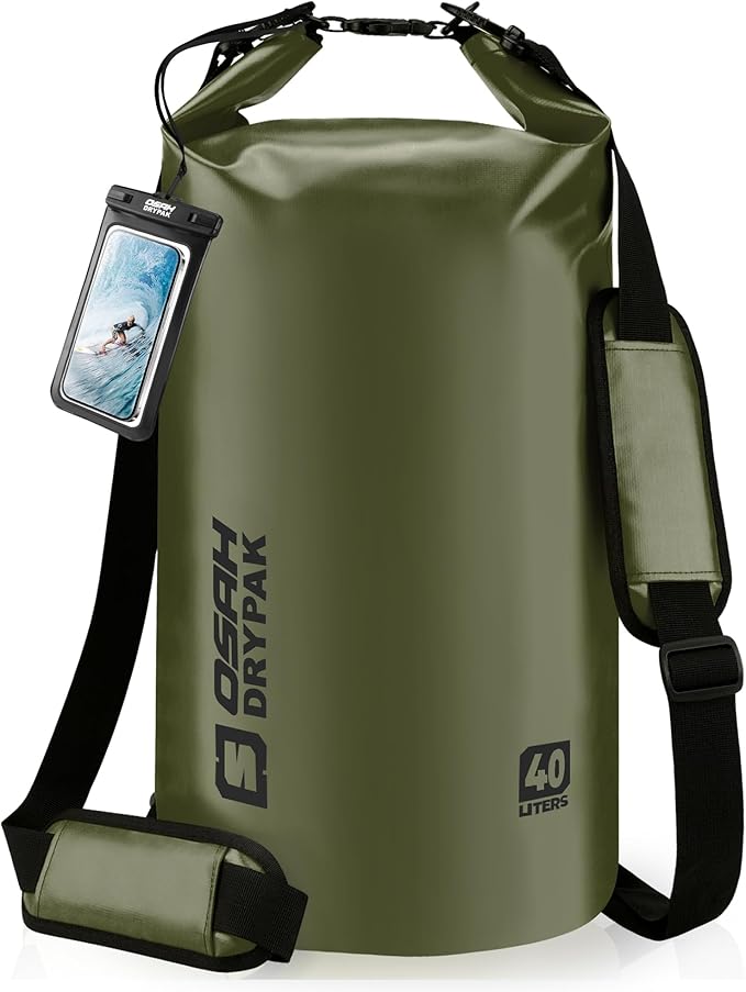 Waterproof Dry Bag, 5L/10L/20L/30L/40L Roll Top Lightweight Storage Backpack with Phone Case for Women & Men, Floating Waterproof Sack for Travel, Swimming, Kayaking, Paddle Board, Camping & Beach