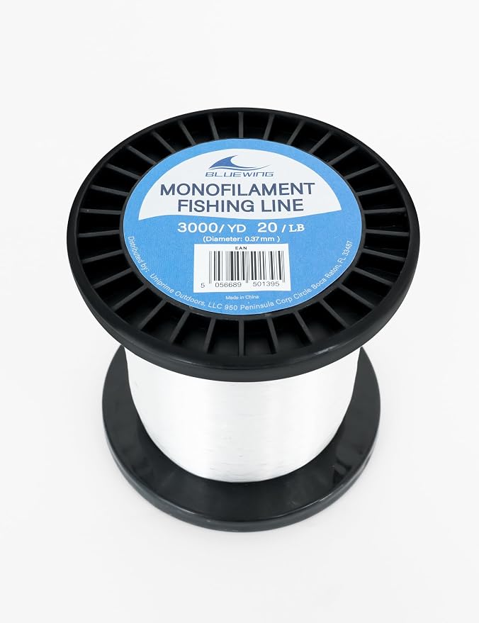 BLUEWING Monofilament Fishing Line Clear Mono Fish Wire Thin Diameter String 6-400 lbs, 50-3000 Yards