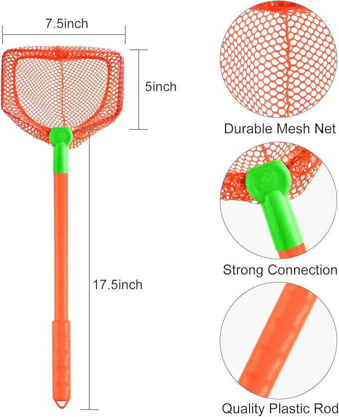 Coopay 2 Pieces Butterflies Fishing Net Catching Bug Floating Bait Beach Nets for Outdoor Playing